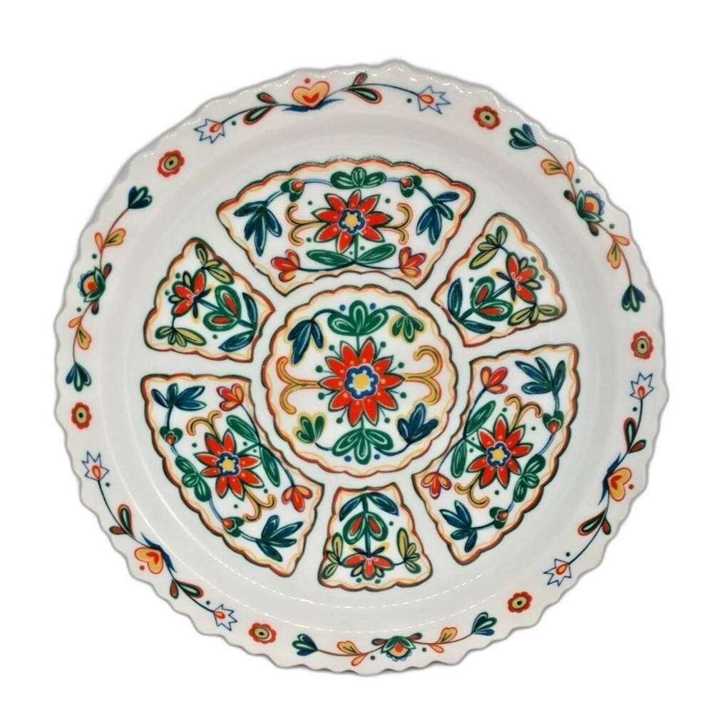 SANGO One World HELSINKI 8011 Multicolor-White Porcelain Plates 10.5"